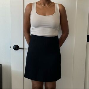 Black A-Line Knit Above-the-Knee Length Skirt Women's Size 4